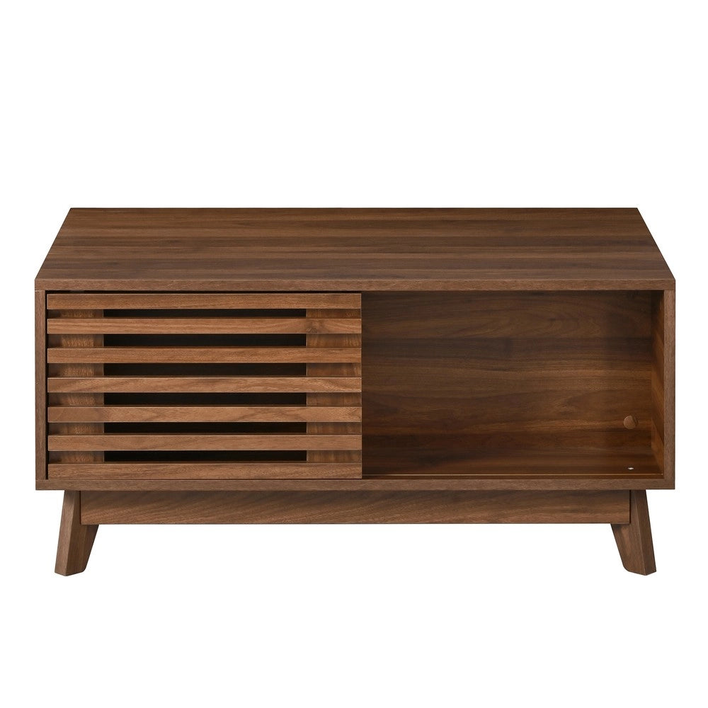 Tavolino da Caff¨¨ Moderno ¨C Xylo ¨C Effetto Noce, MDF, Piano Regolabile, Ante a Scorrimento