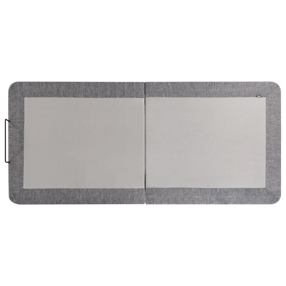 Base letto elettrica regolabile in poliestere grigio 90 x 200 cm con gambe in metallo