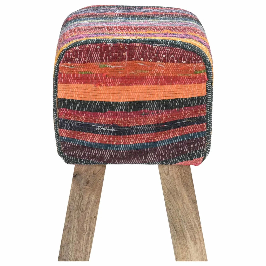 panchina 40 x 30 x 45 cm Pelle Vera Multicolore 42042103