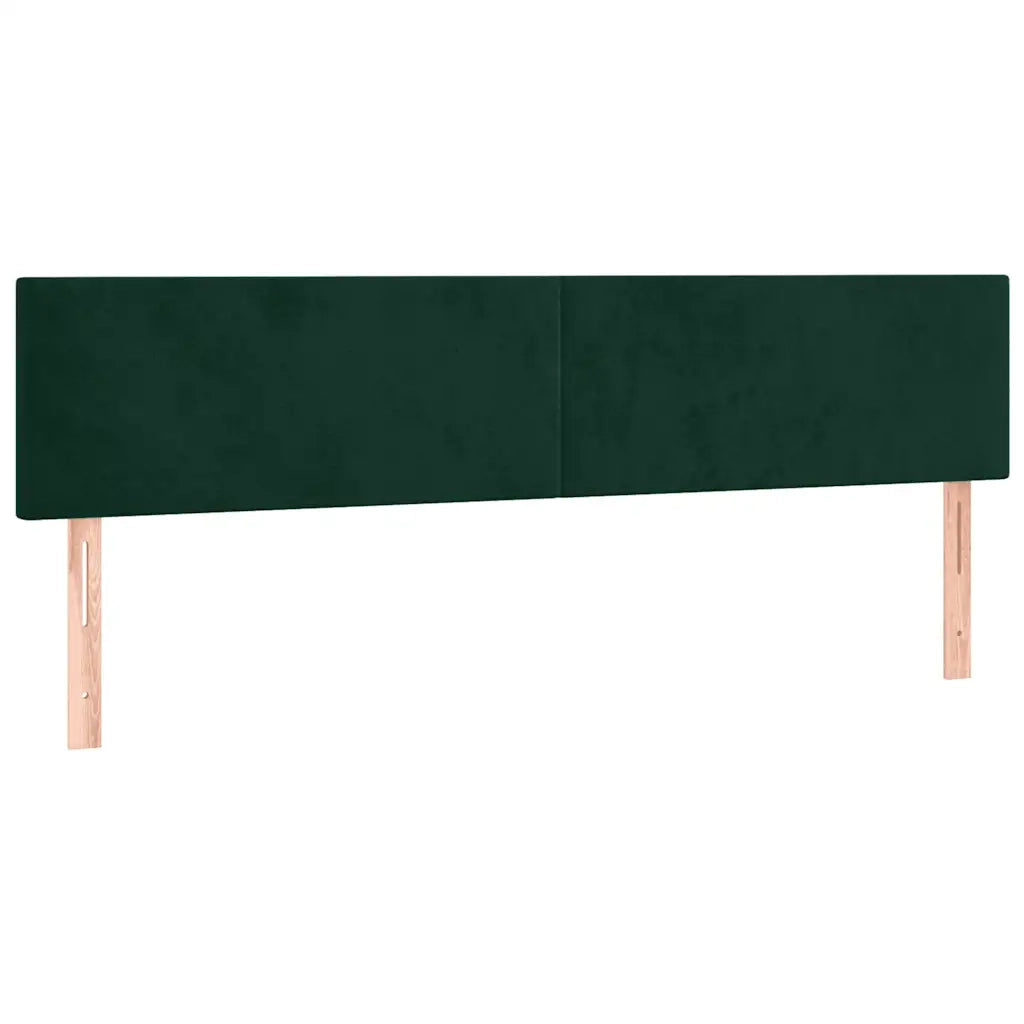 Giroletto a Molle con Materasso Verde Scuro 200x200 cm Velluto
