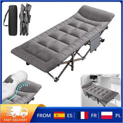 Letto da campeggio - Ripiegabile - Cuscino morbido - Struttura in acciaio - Portatile