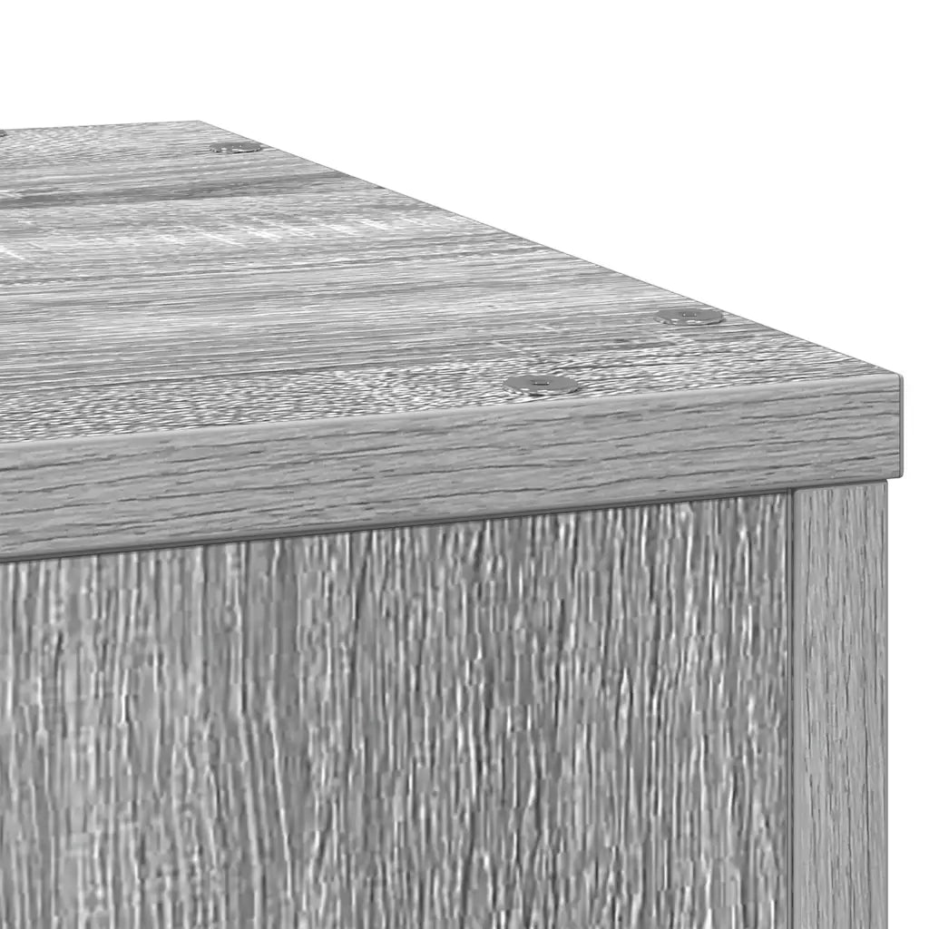 Supporto per Piante Grigio Sonoma 33x33x100 cm in Truciolato 852956