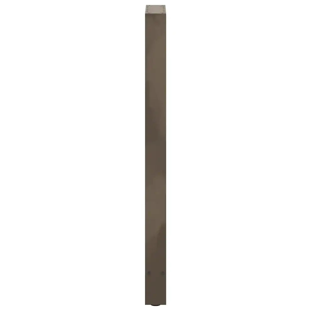 vidaXL Gambe per tavolo da bar in acciaio naturale 2 pz 50x(110-111) cm in acciaio