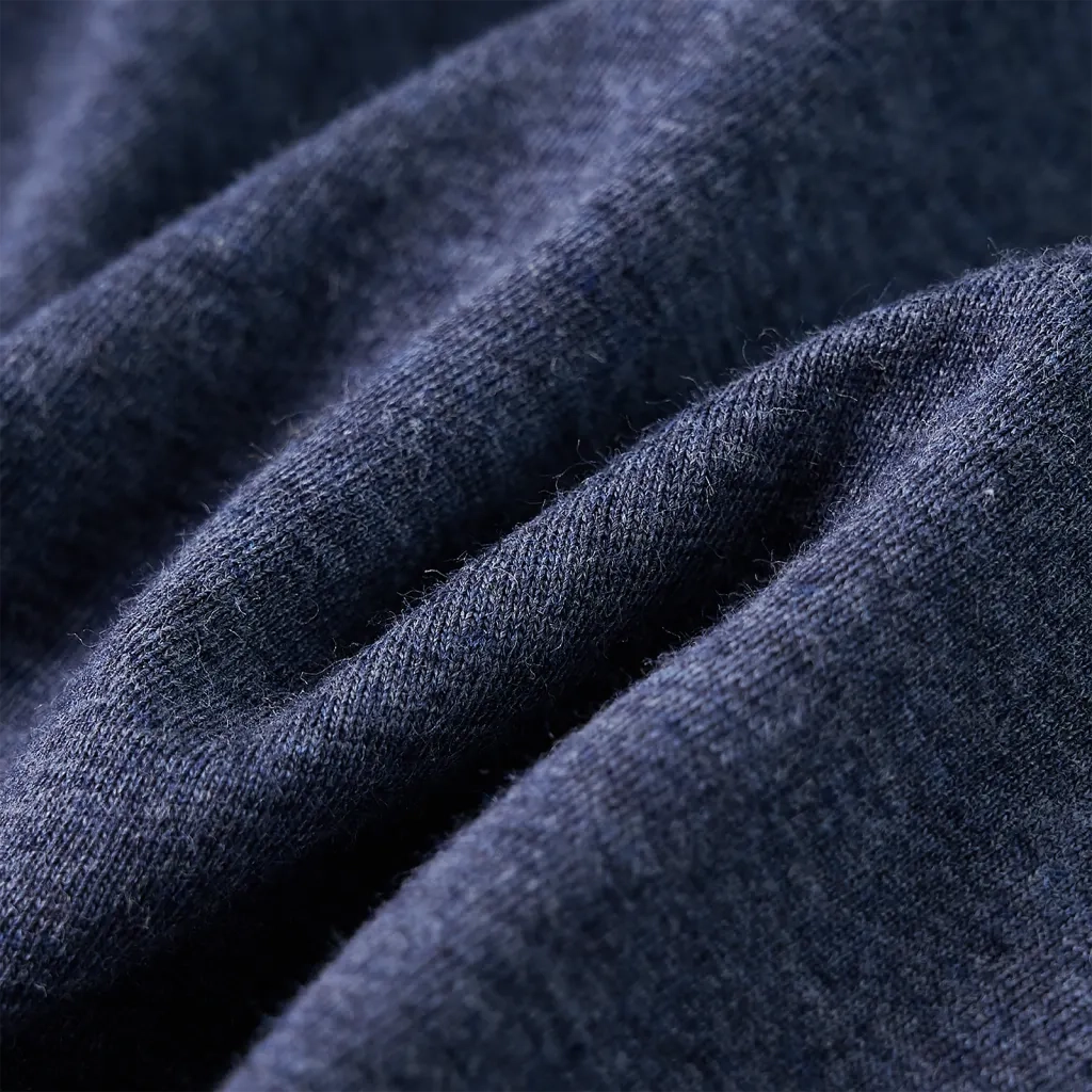 Maglietta da Bambino Maniche Lunghe Blu Scuro Mélange 128 12942