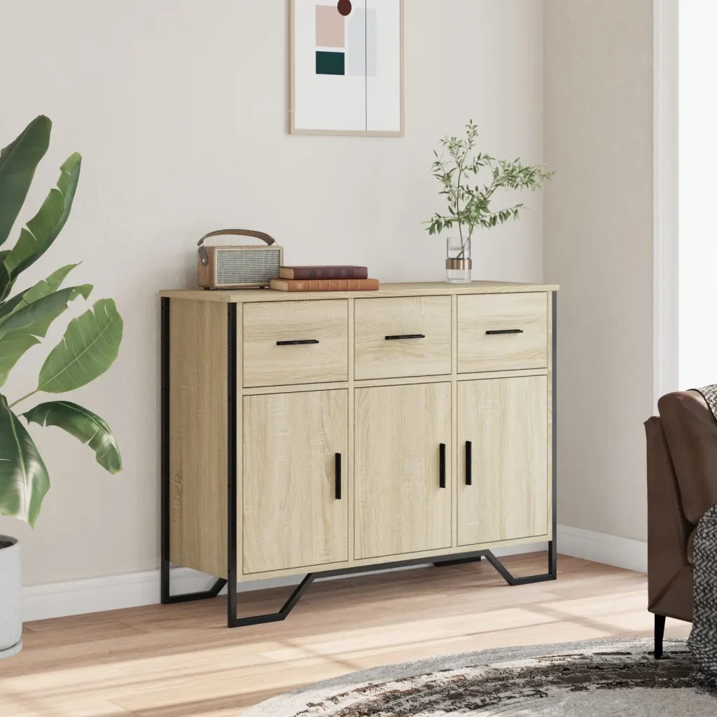 vidaXL Credenza Rovere Sonoma 97x32,5x74,5 cm in Legno Multistrato