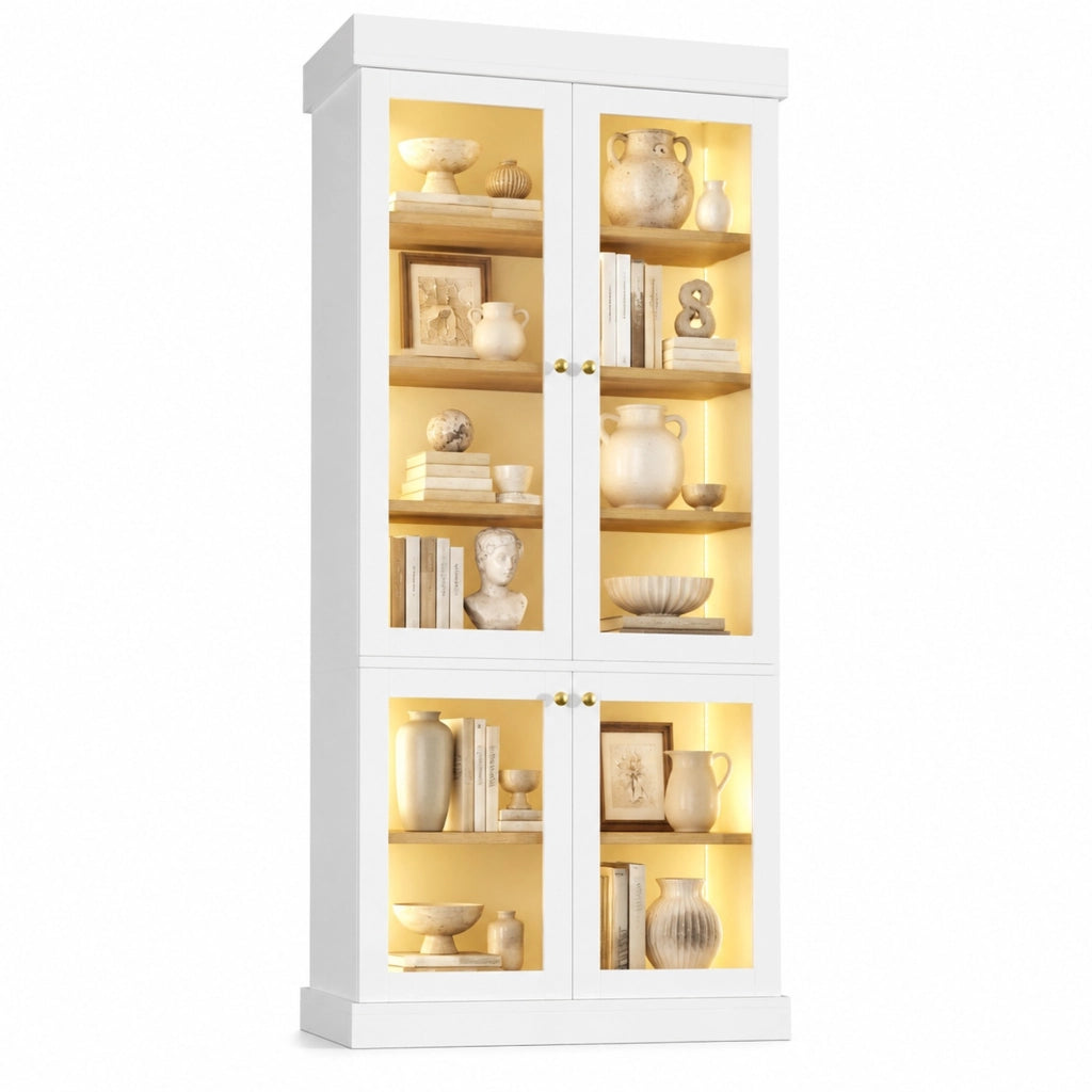 Mobile alto bianco con LED dimmerabile 80x40x180 cm