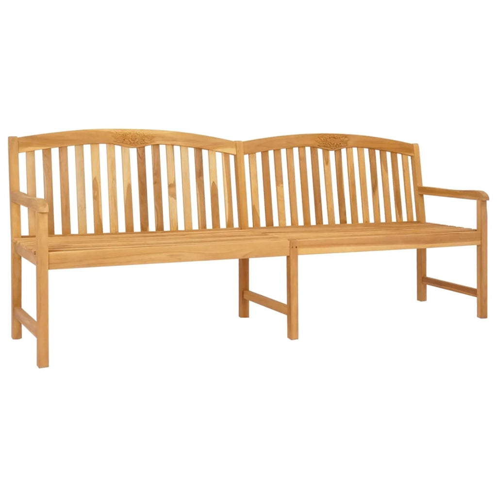 Panchina in legno intagliata a mano Naturale 228 x 60 x 90 cm