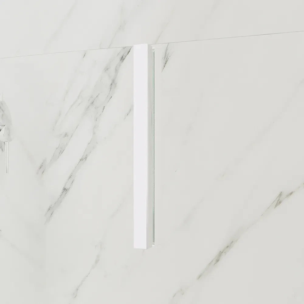 Porta doccia 100cm con apertura a libro profili slim cromati vetro 6mm trasparente h190 | Portofino