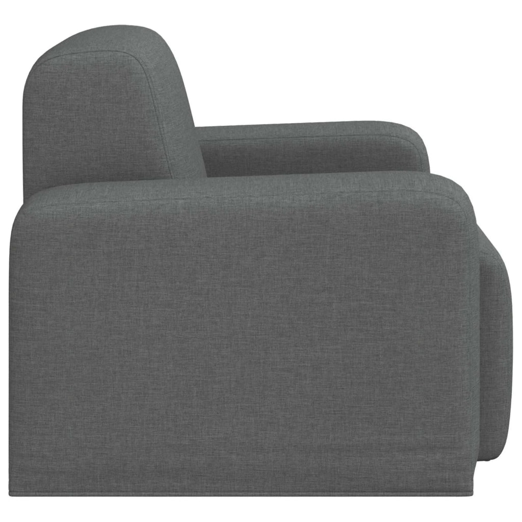 Poltrona-Divano Sedia-Poltroncina Grigio Scuro Tessuto 673781