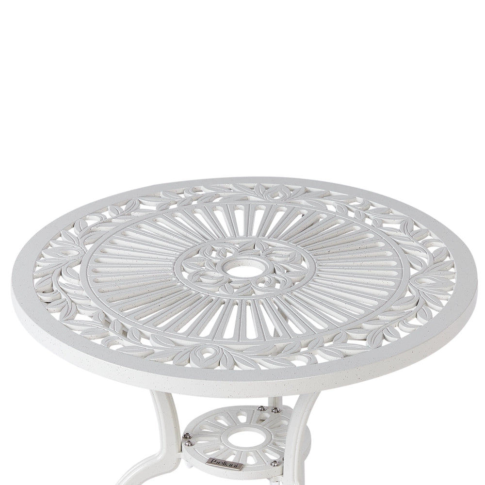 Tavolo da pranzo da giardino Bianco sporco Alluminio Rotondo ø 61 cm Outdoor Vintage