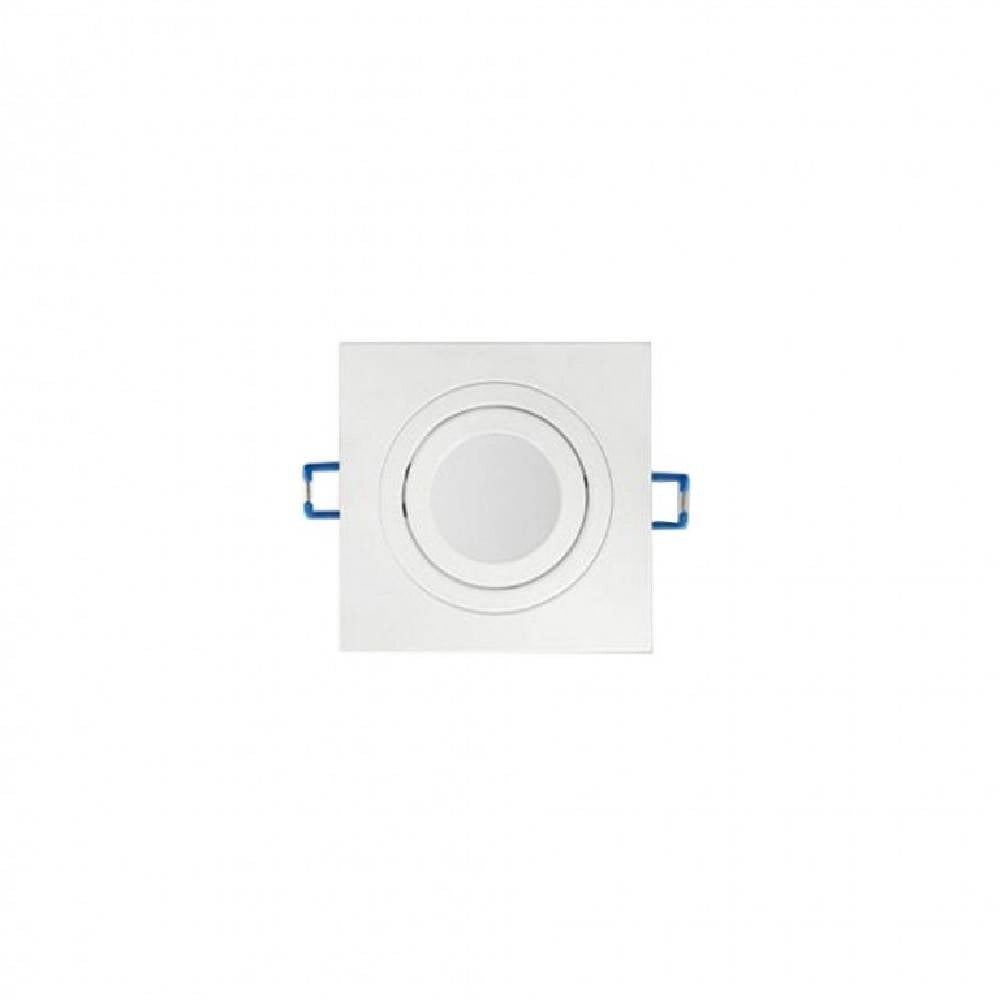 Trade Shop - Porta Faretto Quadrato Bianco 80mm Portafaretto Da Incasso P10 Attacco Gu10 Ip20 -