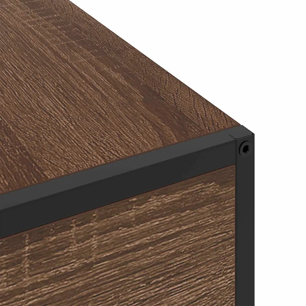 vidaXL Armadio da Notte con cassetto Rovere marrone 40 x 27 x 76 cm