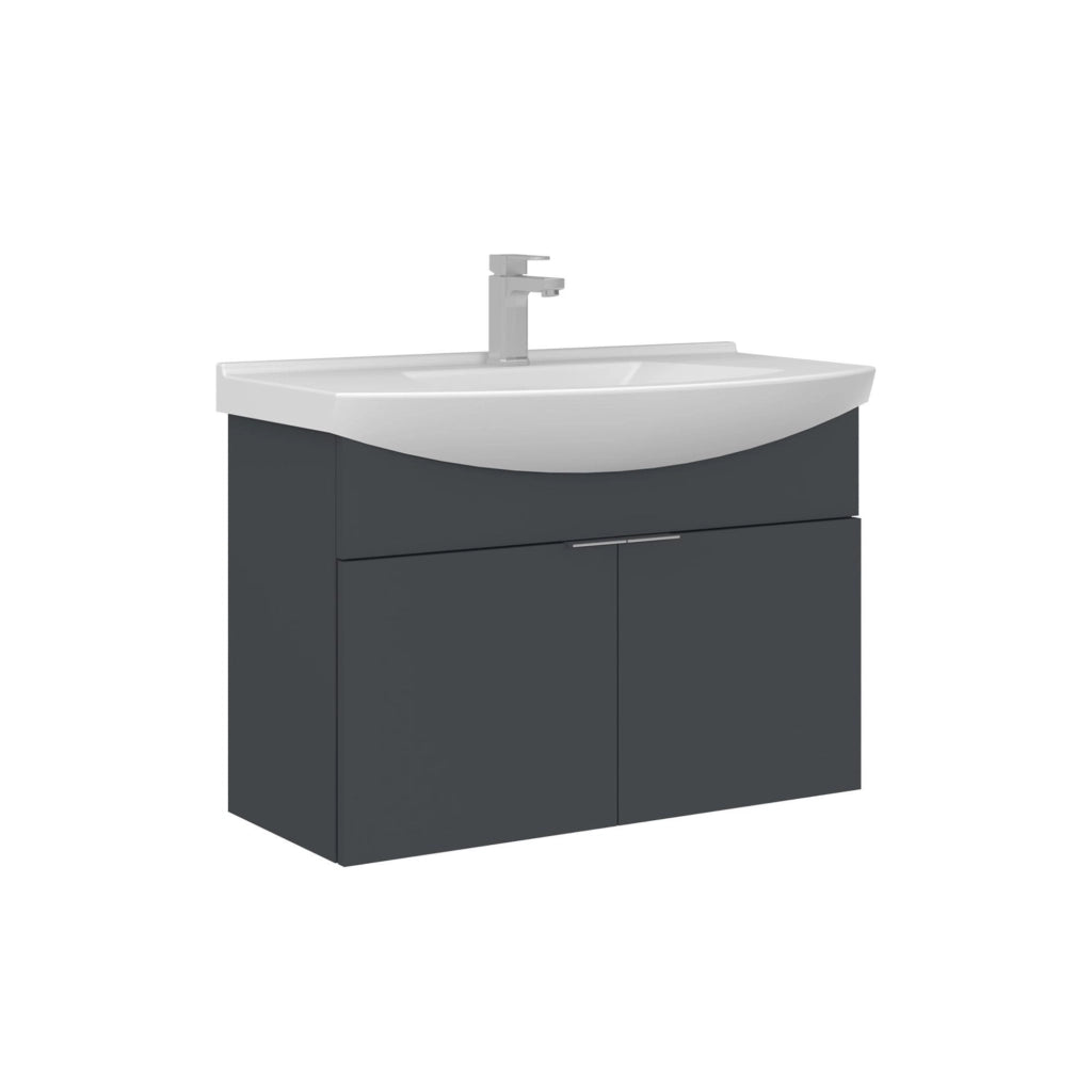 Mobile lavabo "Purus 80" - 80 x 50 x 58 cm - Antracite opaco