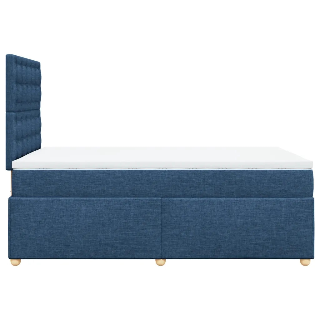 Giroletto a Molle con Materasso Blu 120x190 cm in Tessuto