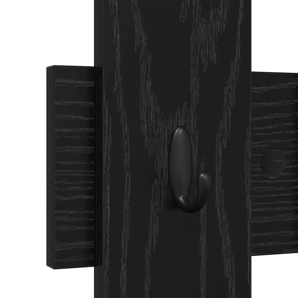 Appendiabiti a muro Rovere Nero 60 x 3 x 82 cm CFW1991104