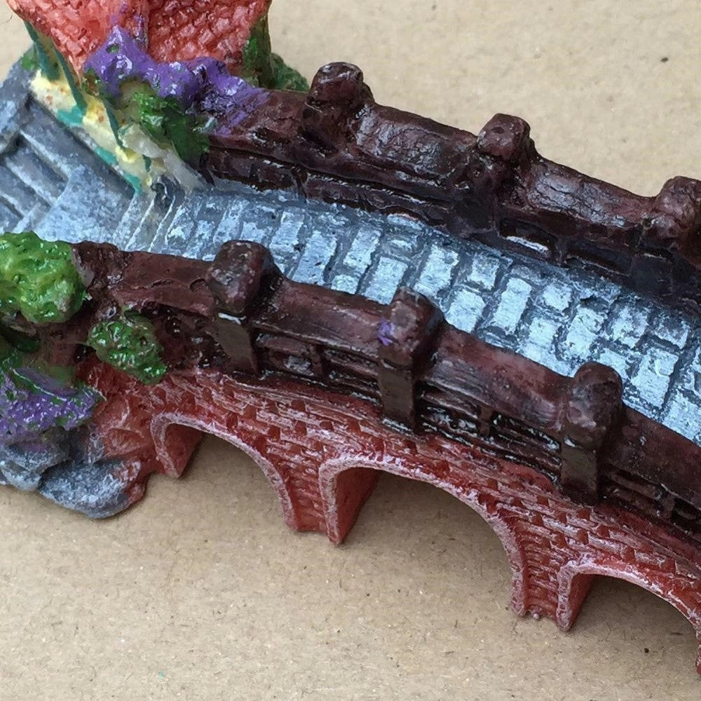 Trade Shop - Decorazione Per Acquario Ponte Subacqueo Resina Pesci Acqua Ornamento Vasca -