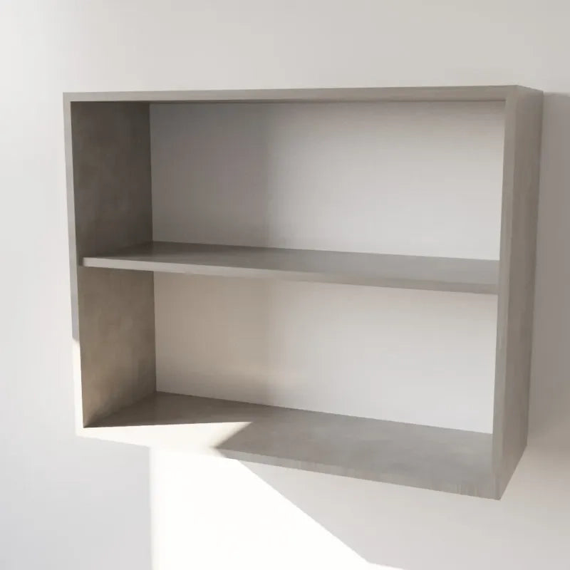 Pensile Cucina  in Legno Nobilitato Cemento Mobile Alto con 2 Ante, Pensile Componibile Moderno Made in Italy (H72XL80XP33cm)