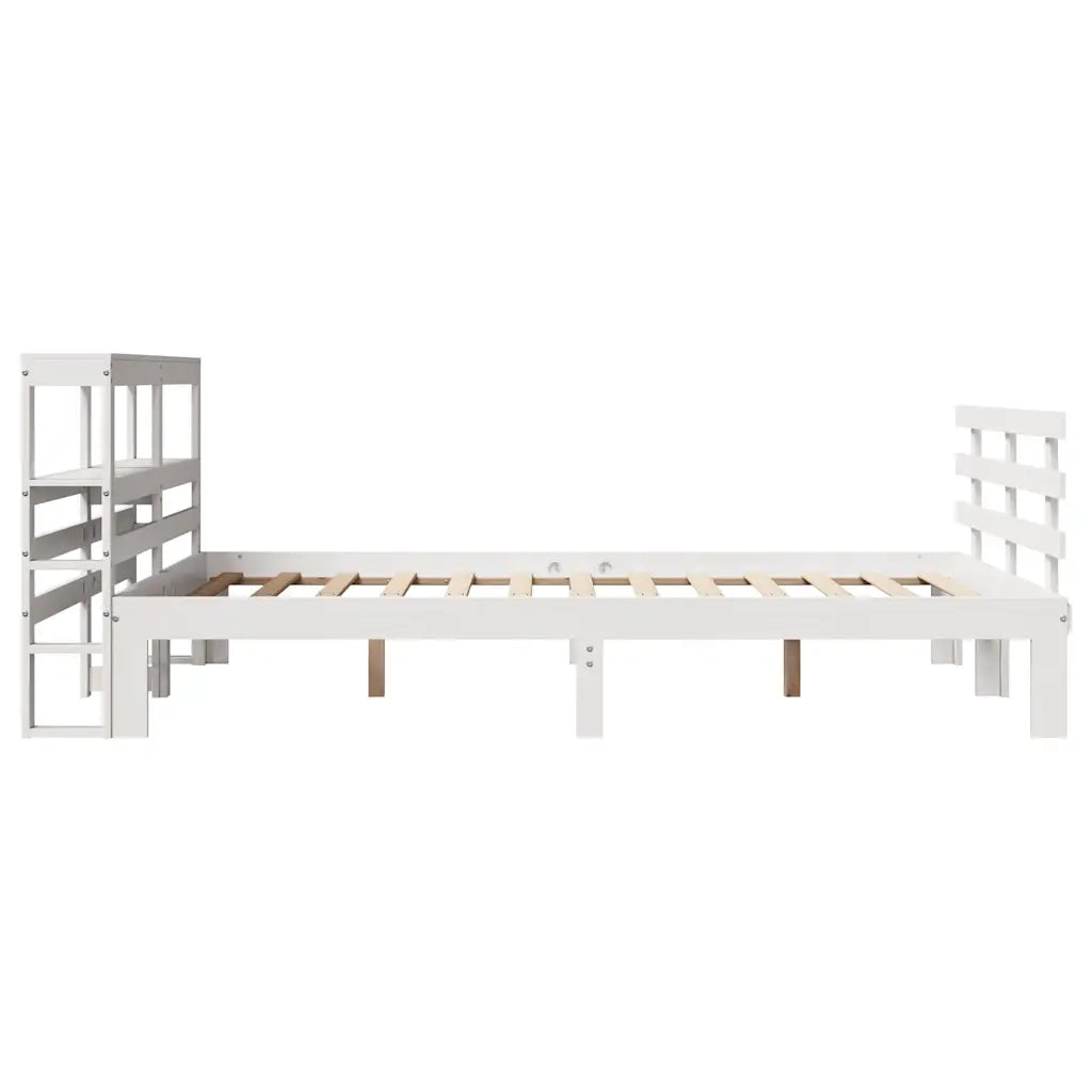 vidaXL Giroletto con Testiera senza Materasso Bianco 160x200 cm