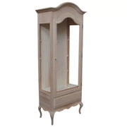 Vetrina classica 1 anta grezza in legno l.80 p.45 h.196 (102) - Mobili 2G