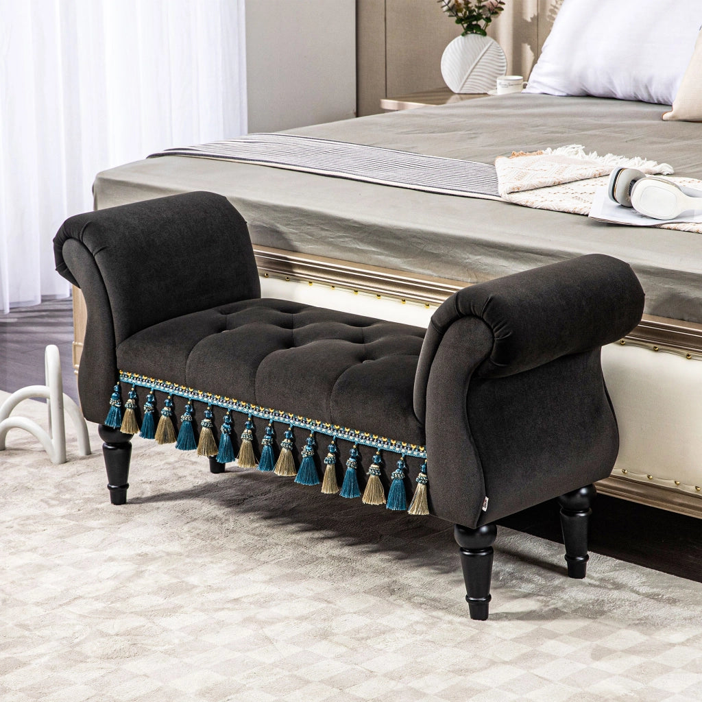 Divanetto imbottito ¨C zephmum ¨C grigio scuro 117x40x58