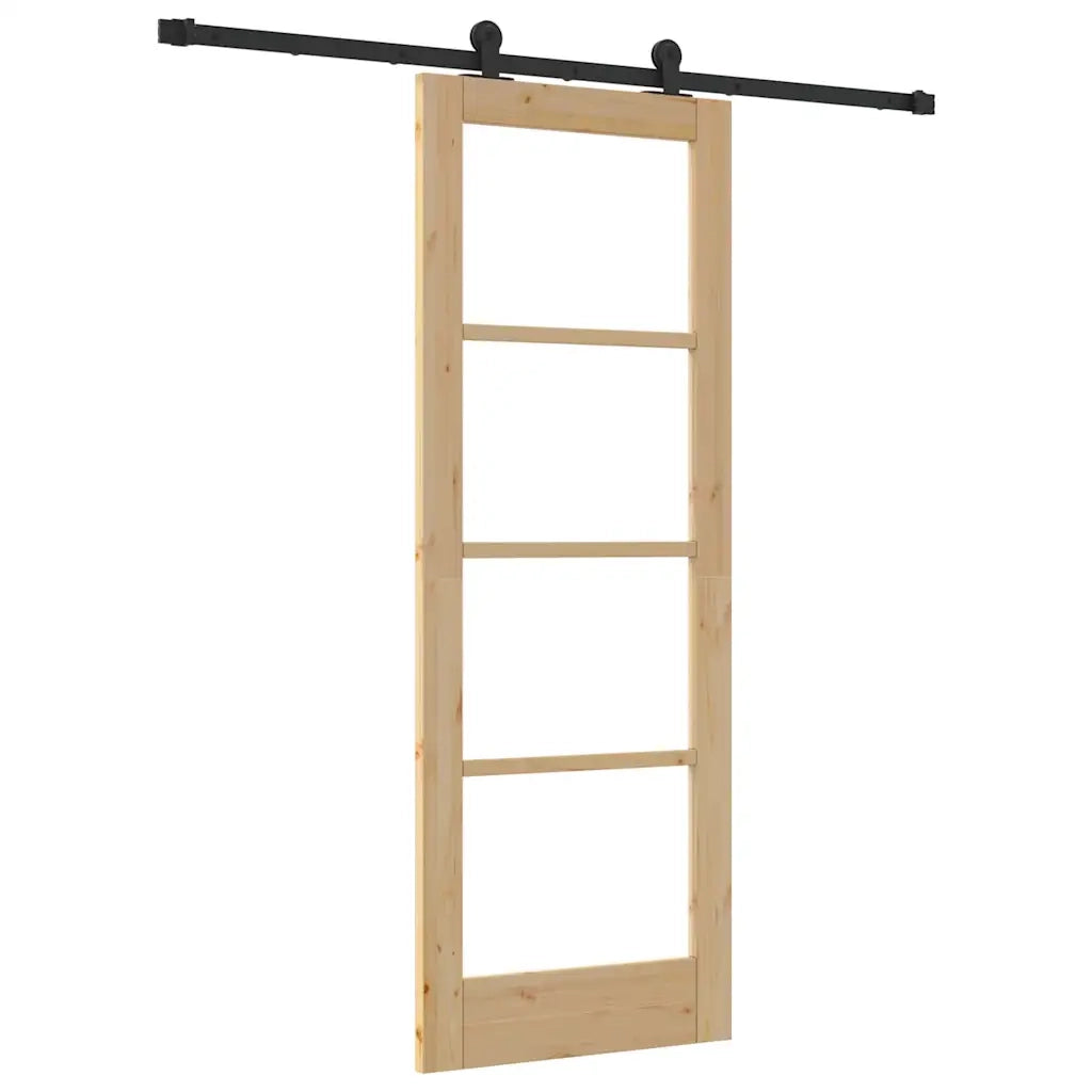 Porta scorrevole ORKDAL Naturale e Nero 73,5 x 198,5 cm 3331987