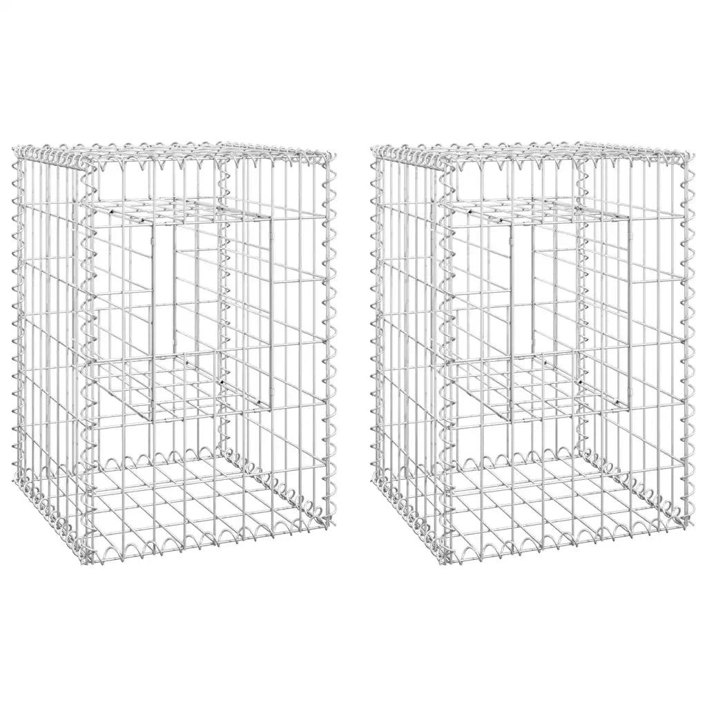 Cesti a Gabbione a Torre 2 pz 40x40x60 cm in Ferro 151259