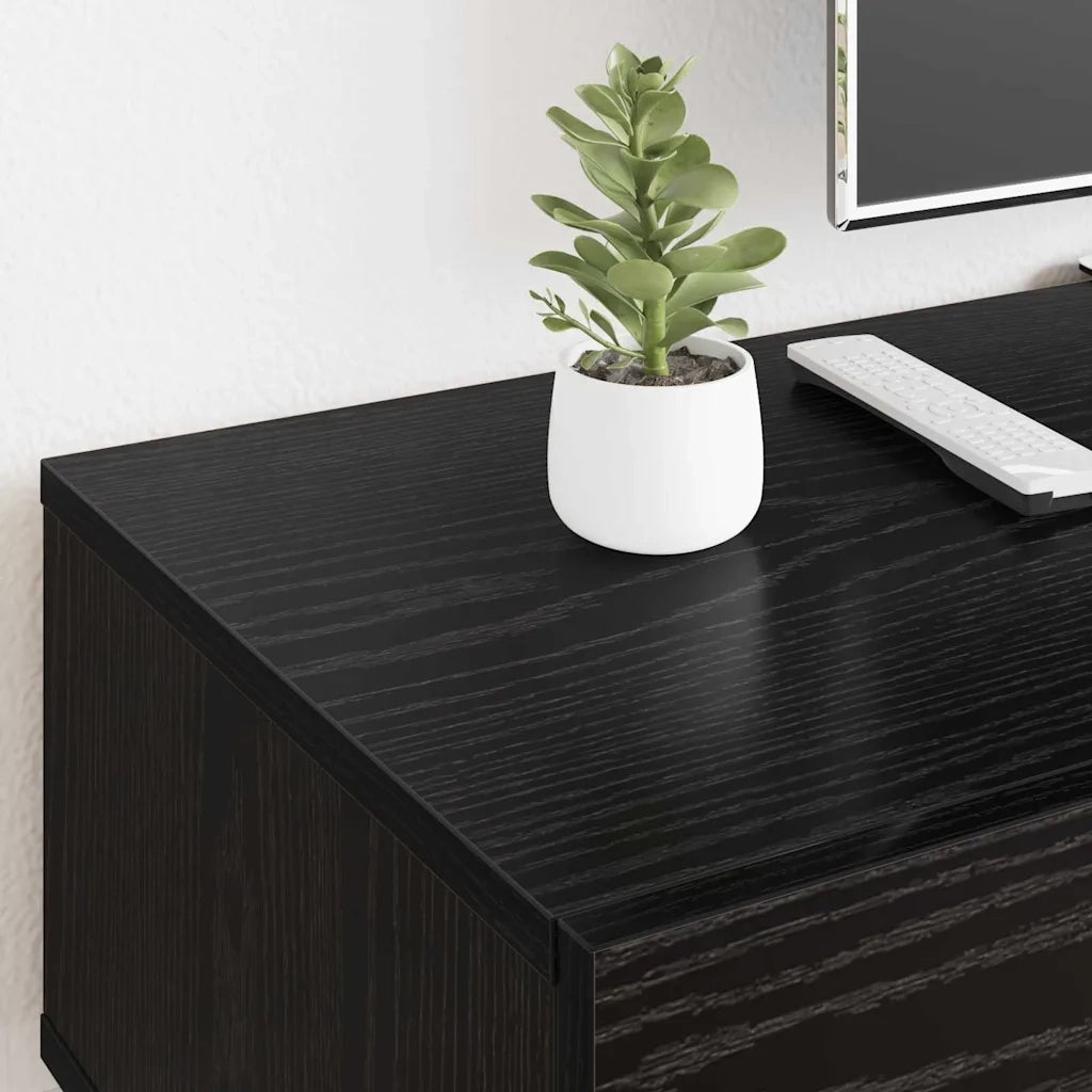 Mobile TV Rovere nero 150 x 36 x 30 cm Legno multistrato 882328