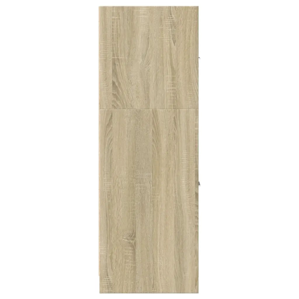 Mobiletto da farmacia multifunzionale con vano contenitore 40 x 41 x 118 cm stile classico in legno di rovere Sonoma ingegnerizzato 02_0050639