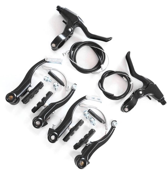Set di freni per bicicletta in alluminio - Freno V - Attacco del freno - Regolazione della tensione del freno - Adatto per mountain bike e biciclette da corsa - Sostenibile e leggero - Set di freni