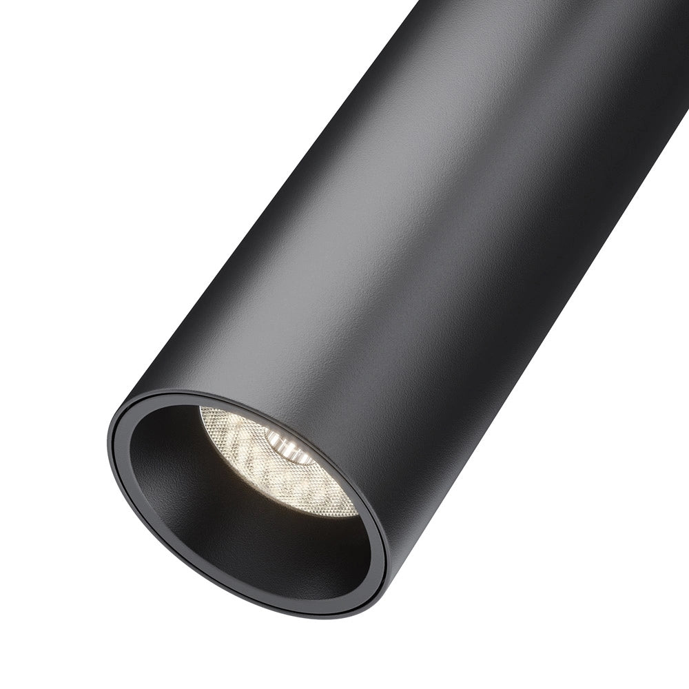 Faretto Focus Led Per Binario Moderno Alluminio Nero Luce Calda 7W