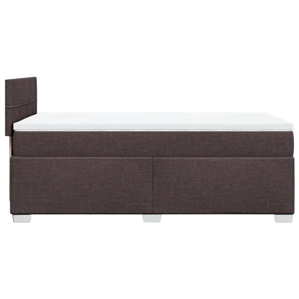 Giroletto a Molle con Materasso Marrone Scuro 90x200 cm Tessuto 3285774