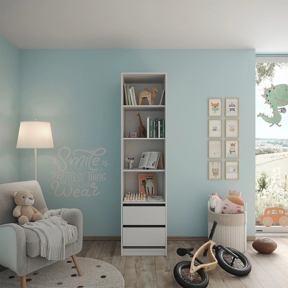 Armadio Elmo Bianco 50 x 200 cm Vicco