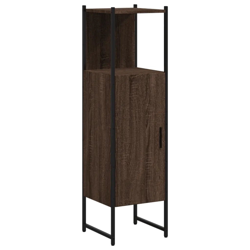 vidaXL Mobile da Bagno Rovere Marrone 33x33x120,5 cm Legno Multistrato