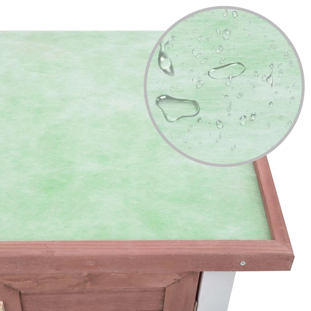 Conigliera da esterno con 4 porte 90 x 45 x 90 cm legno marrone 02_0000593