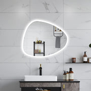 AICA Specchio da bagno 100 x 80 cm, dimmerabile, Funzione Memoria, antiappannamento, 3 colori