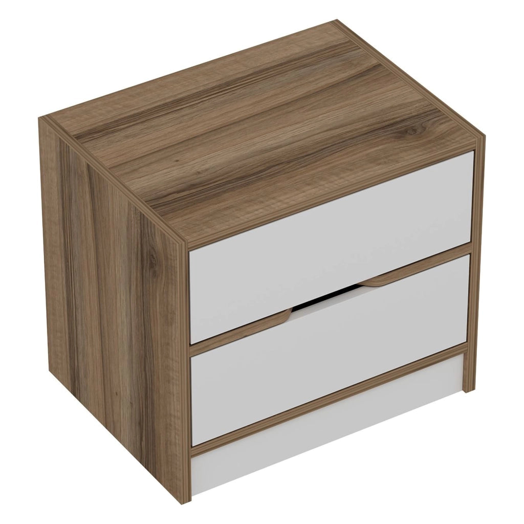 Legnago, Comodino 4 Cassetti, 54x40x47h cm Bianco