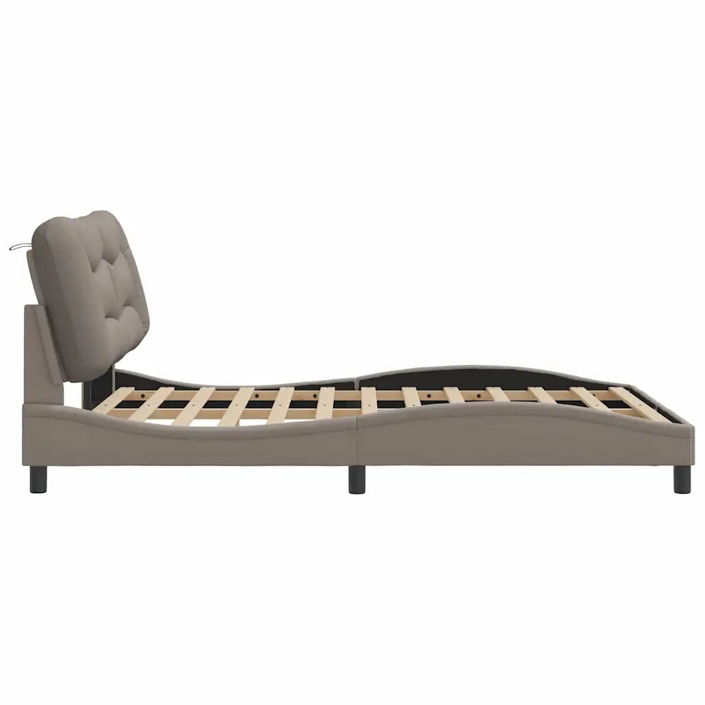 Giroletto senza Materasso Hvar Tortora 120x200 cm Tessuto