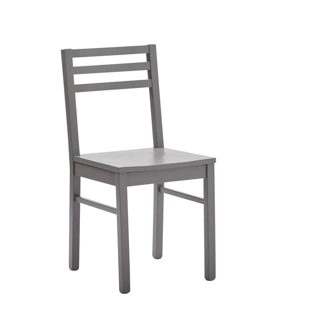 Set 2 sedie legno shabby grigio seduta legno l.43 h.87 p.48