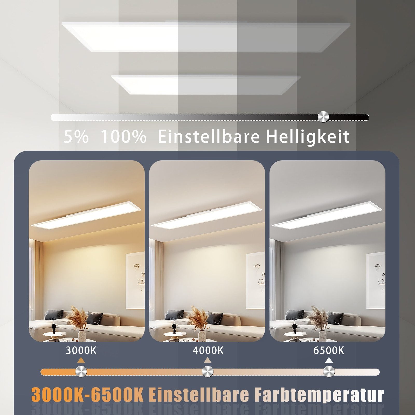 ZMH Lampada da soffitto plafoniera LED bianca dimmerabile telecomando per soggiorno ufficio