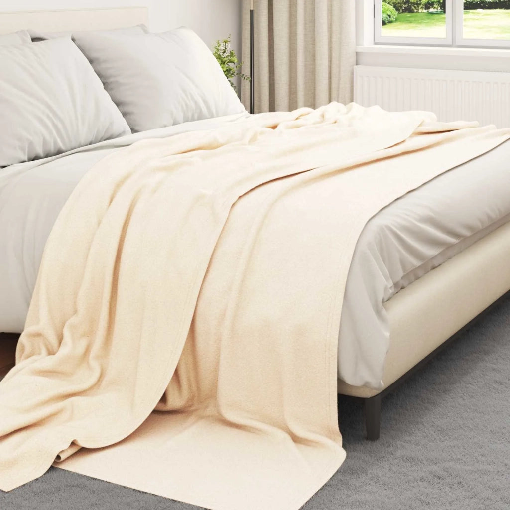 Coperte da Pile 6 pz Crema 270 x 240 cm Panno
