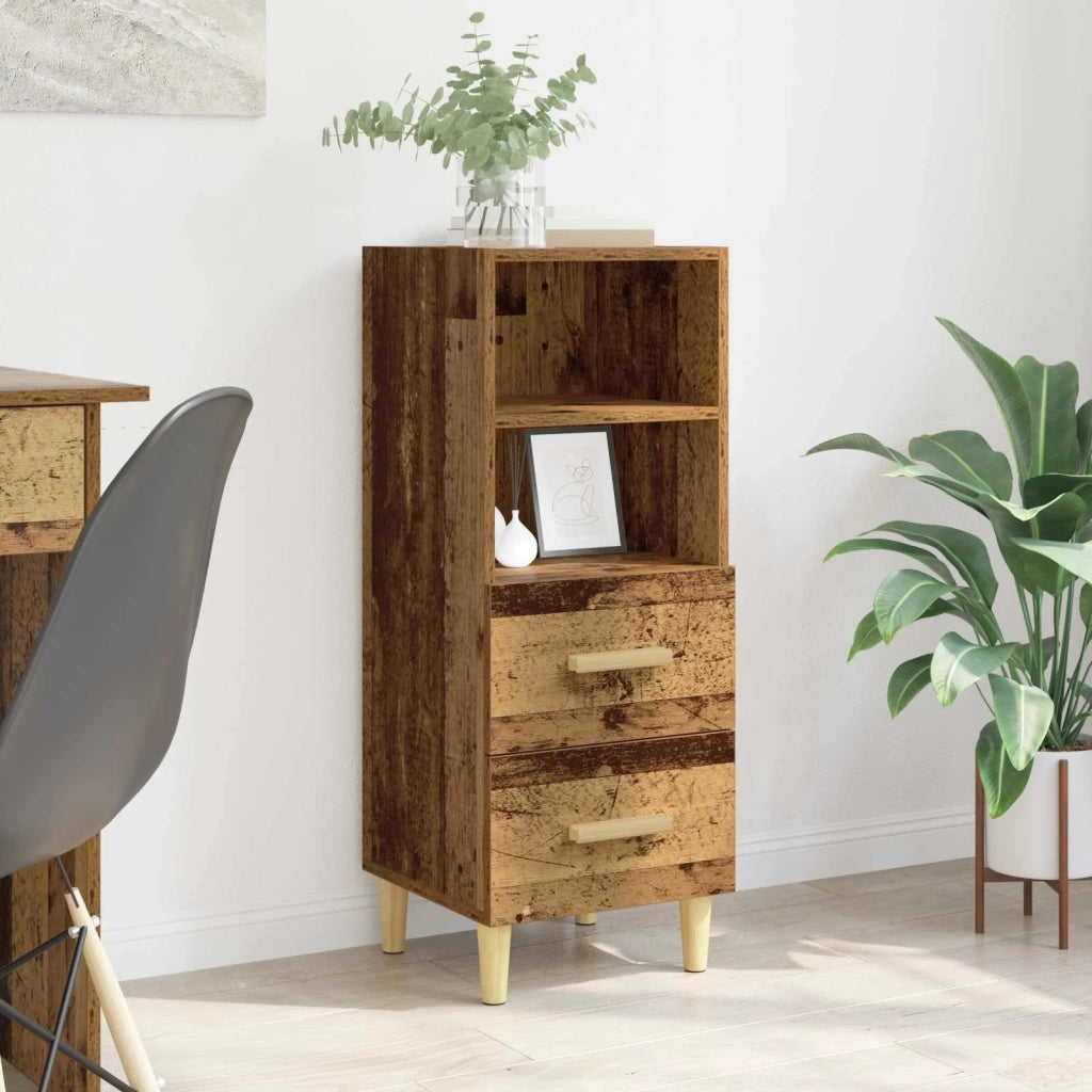 Credenza | Madia | Buffet da pranzo | Armadio da pranzo Legno vecchio 34 x 34,5 x 90 cm Legno multistrato