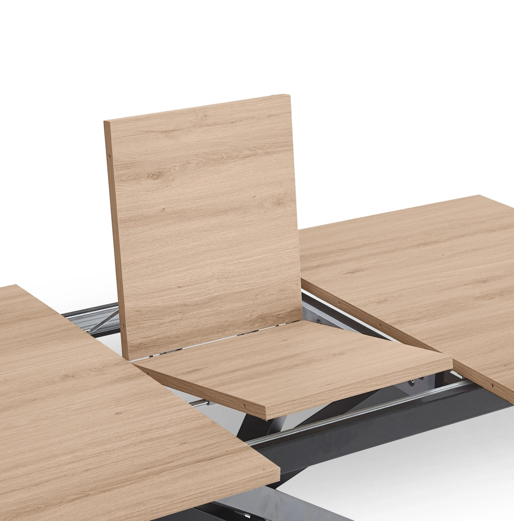 Tavolo da pranzo allungabile Hispanohogar effetto e metallo 6/8 persone L140/180