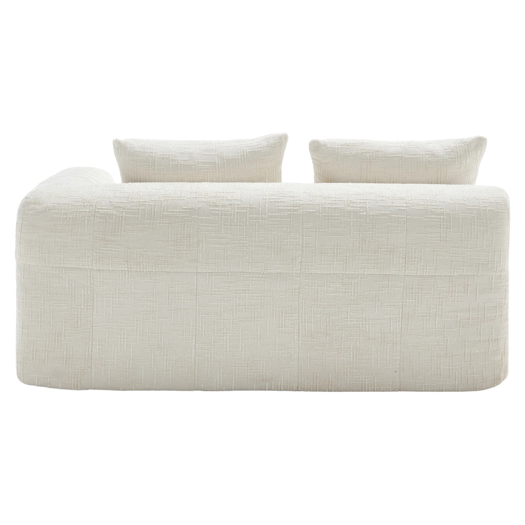 Divano comodo per 2 persone - Zephmum - Con cuscini, tasche laterali, beige