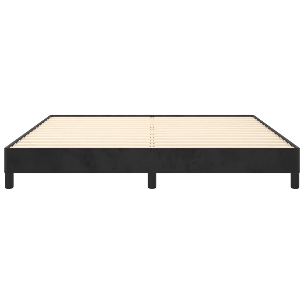 Giroletto senza Materasso-Struttura Letto Nero 160x200 cm in Velluto 100454