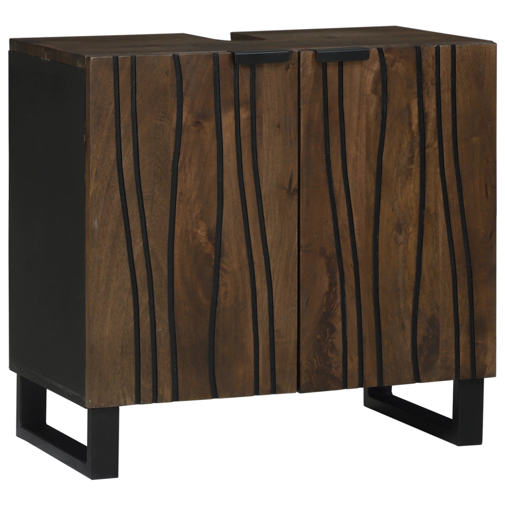 Mobile lavabo Noce Legno massello, Metallo Medio Elegante