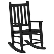 Sedia a Dondolo per Bambini nera in Legno Massello di Pioppo CFW7252229