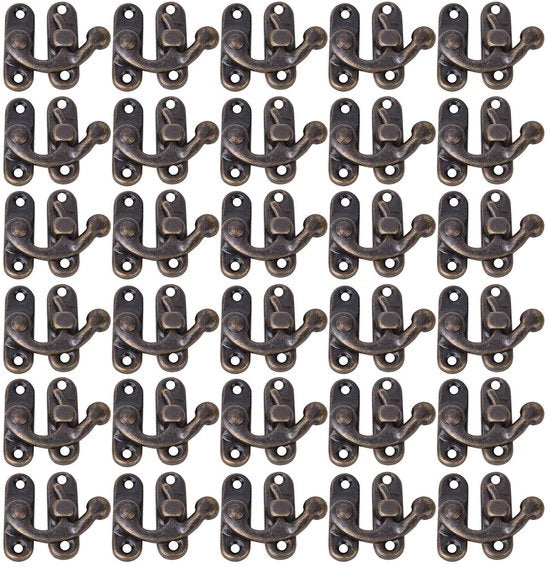 Hasp per serratura robusto e duraturo - 30 pezzi - 3,2 x 2,8 cm