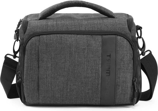 Tas a schiena per fotocamera reflex resistente allo shock con copertura per pioggia - grigio