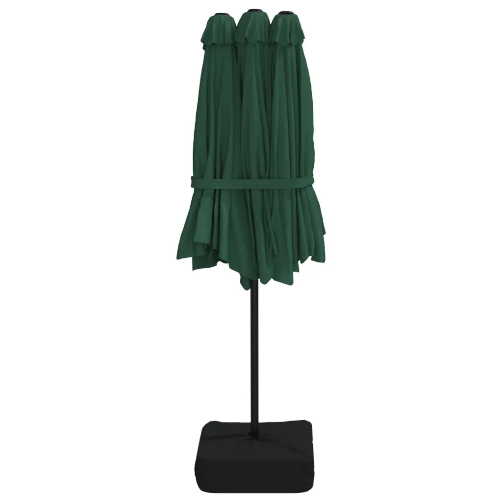 Ombrellone a Doppia Testa-Ombrello da giardino Verde 449x265 cm
