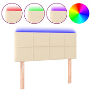 Testiera | Testata a LED Crema 90x5x78/88 cm in Tessuto